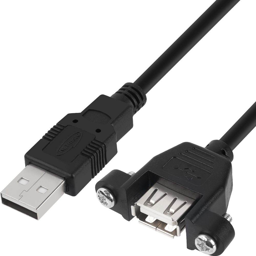 강원전자 넷메이트 USB2.0 판넬형 연장 케이블 3m (블랙) NMC-UF230SB - 상세 이미지 2