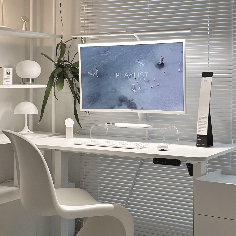 플랜룩스 책상 스탠드 LED 와이드 모티프로 클램프 모니터 공부 조명 독서등