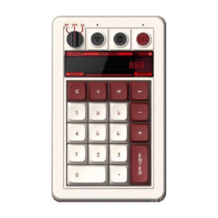 [해외]넘버패드 키패드 숫자 기계식 계산기 무선 레트로 Retro18 LED스크린 텐키