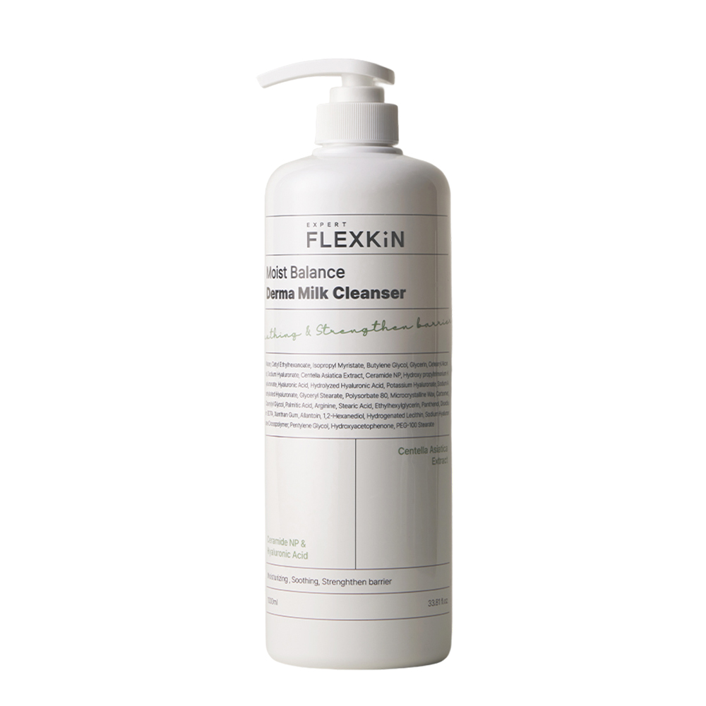 플렉스킨 모이스트 밸런스 더마 밀크 클렌저 약산성 대용량 1차 클렌징 1,000ml - 메인 이미지