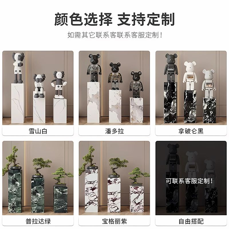 대리석 전시대 도자기 매장 돌기둥 쇼룸 미술관 로비 맞춤 사이즈 - 상세 이미지 3
