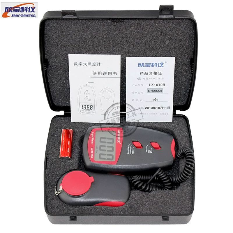 디지털 조도계 LX1010BS 측정 밝기 광도 공구 시험기 LX1010B 1-50000Lux - 상세 이미지 5
