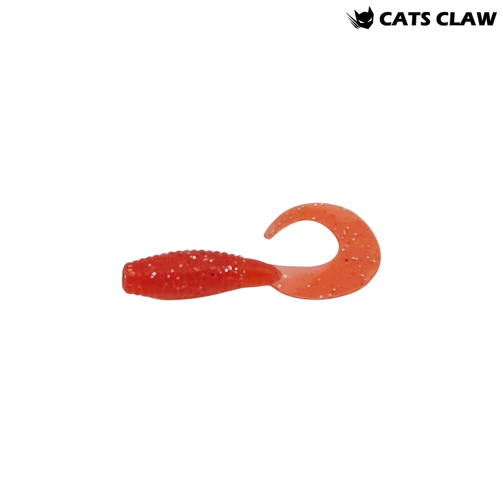 캣츠크로우 씨그럽 우럭웜 광어캐스팅 배스웜 005 레드 실버, 4.3cm(1.7인치) - 상품 이미지