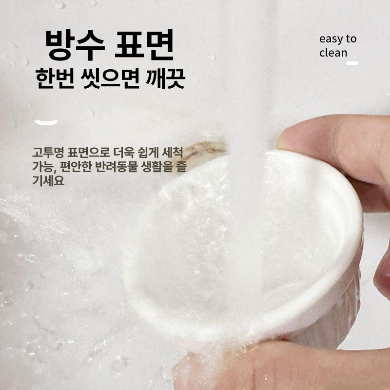 앵무새 체중계 체지방 관리 잉꼬 햄스터 밥 간식 그릇 아크릴 세라믹 행거 볼 대형 이중 - 상세 이미지 4
