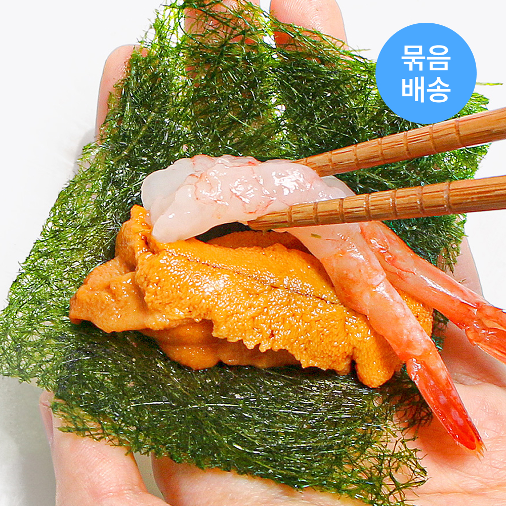 단새우 성게알 감태 홈마카세 오마카세 세트 아마에비 우니 참치