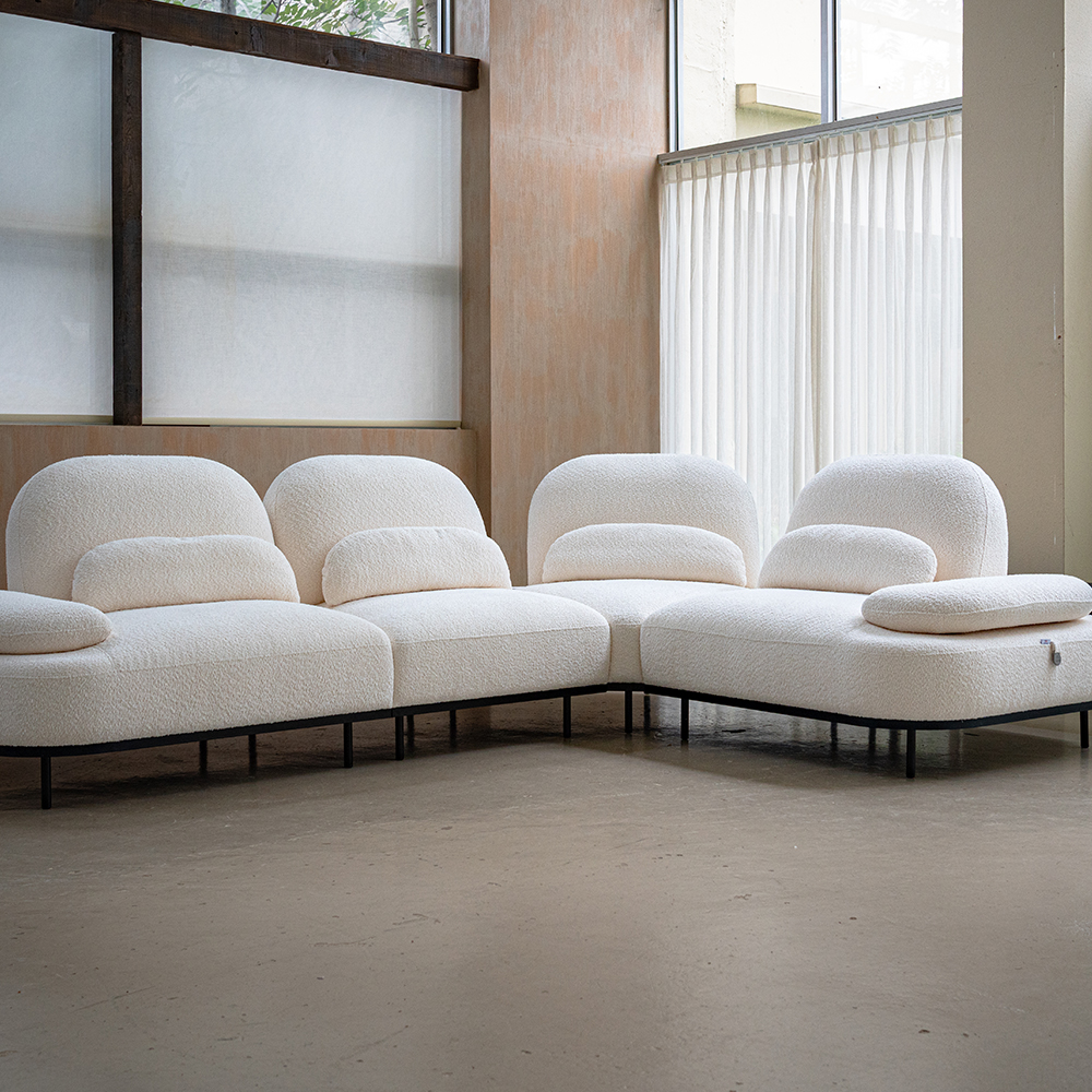 [프리덴소파] 엘리스 패브릭 코너 소파 신혼가구 5인 스윙기능