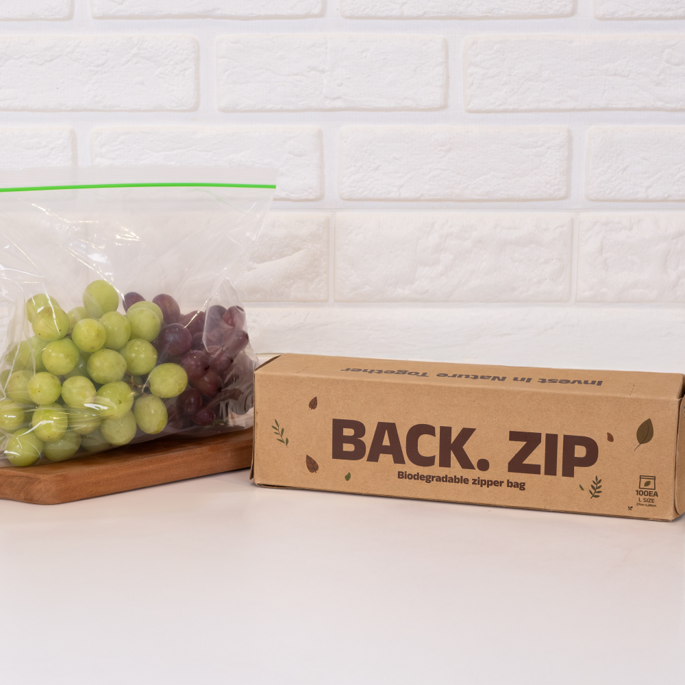 윌백 지구를 위한 생분해 지퍼백 BACK ZIP L(대형), 100매, 1개 - 상세 이미지 5