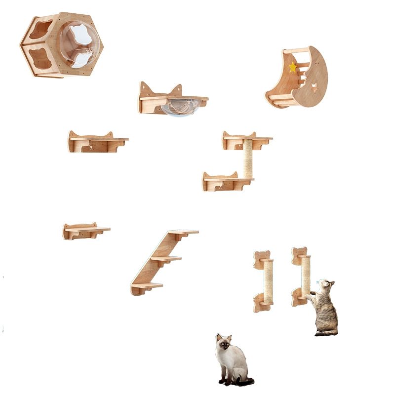 고양이 벽타워 캣 대형 구름다리 놀이터 계단 점프 이중대형고양이스크래쳐점프대불포함 - 상품 이미지