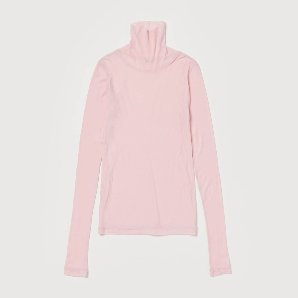 오라리 우먼즈 긴팔티 SUPER HIGH GAUGE SHEER RIB TURTLE NECK L/S TEE - 상세 이미지 3