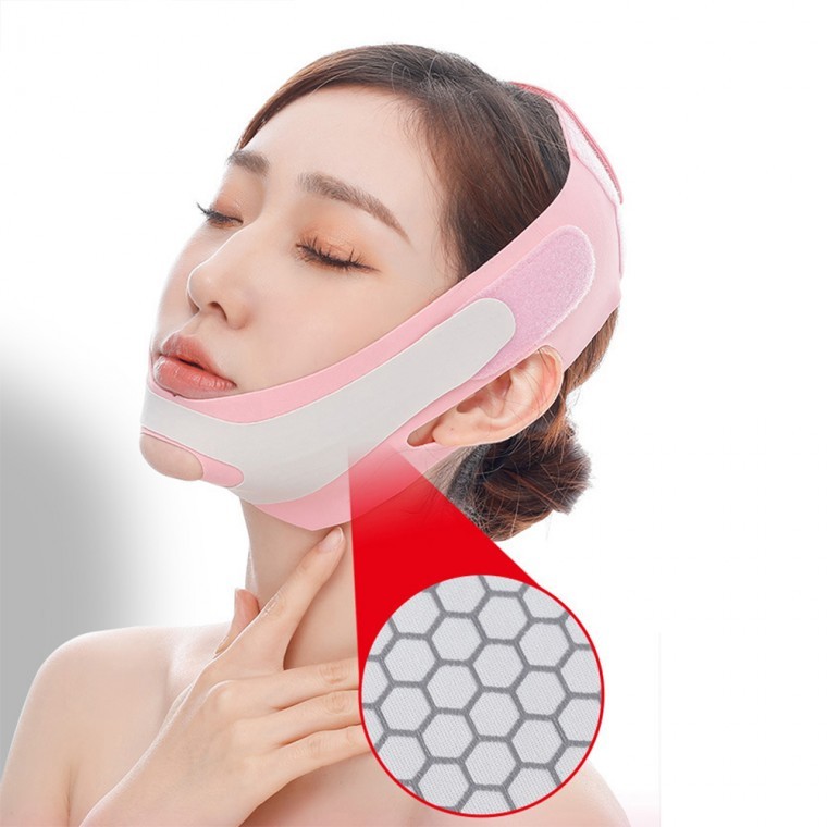 브이라인 얼굴 리프팅 밴드 – 턱살밴드 이중턱 관리 페이스밴드 리프팅아이템 - 상품 이미지
