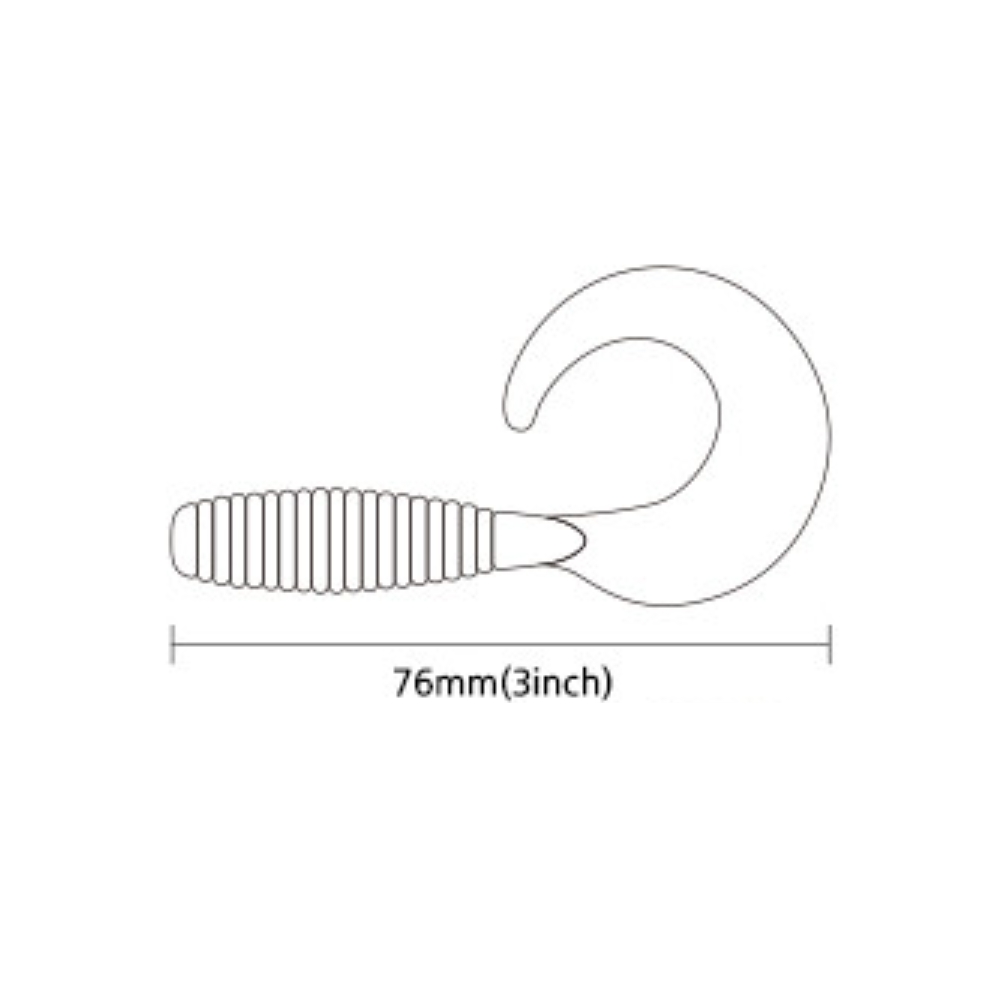 캣츠크로우 씨그럽 우럭웜 광어캐스팅 배스웜 007 블랙 레드, 7.6cm(3인치) - 상세 이미지 4