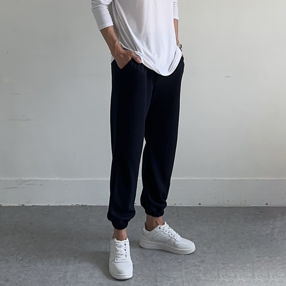 남자 조거팬츠 밴딩 트레이닝 팬츠 스판 남자 바지 - 상세 이미지 4