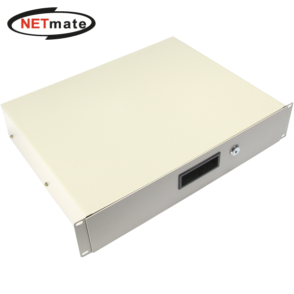 강원전자 넷메이트 허브랙 2U 보안 서랍장(아이보리) CYSD-2U(Ivory)