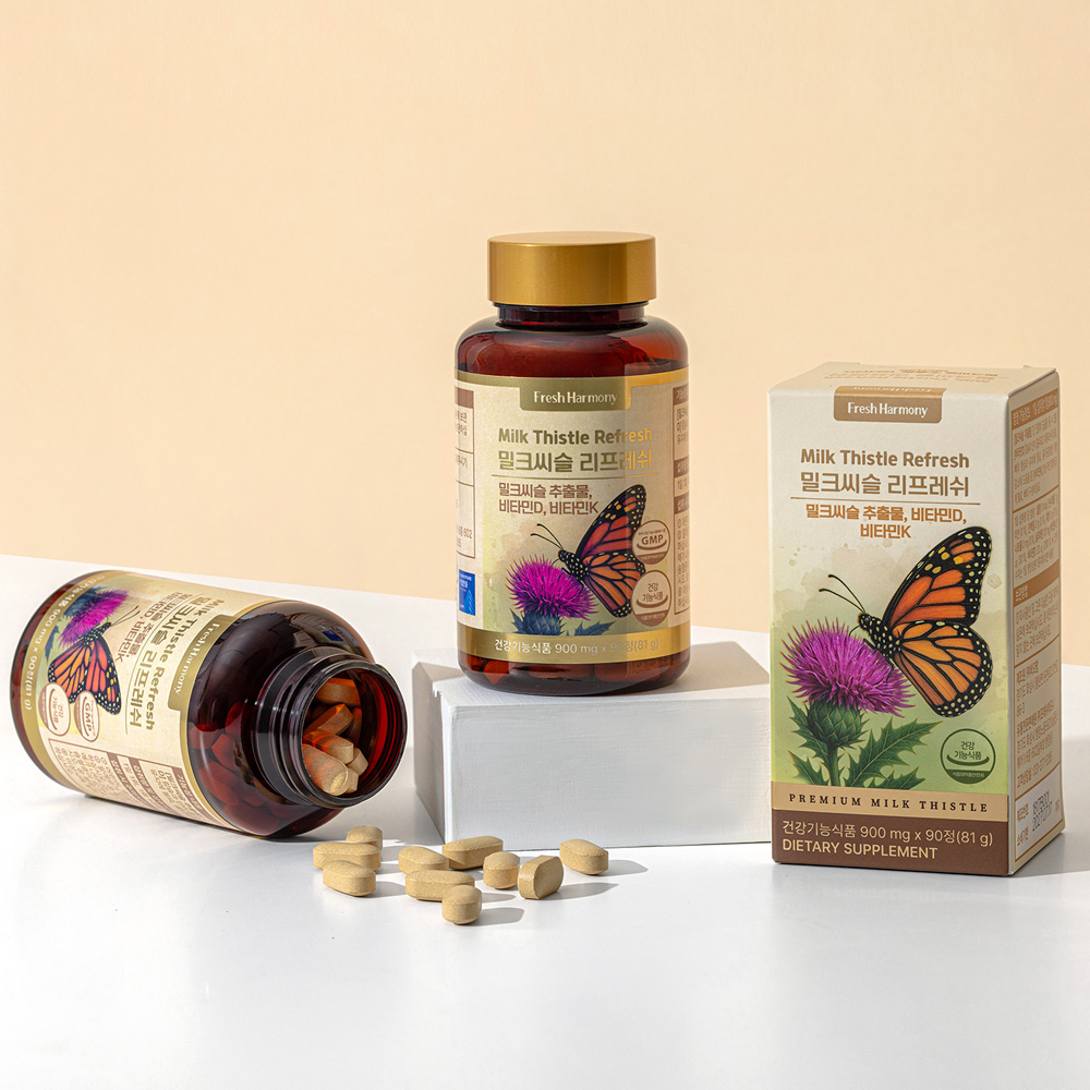 프레쉬하모니 밀크씨슬 리프레쉬 실리마린 간건강 90정, 1개 이미지 2