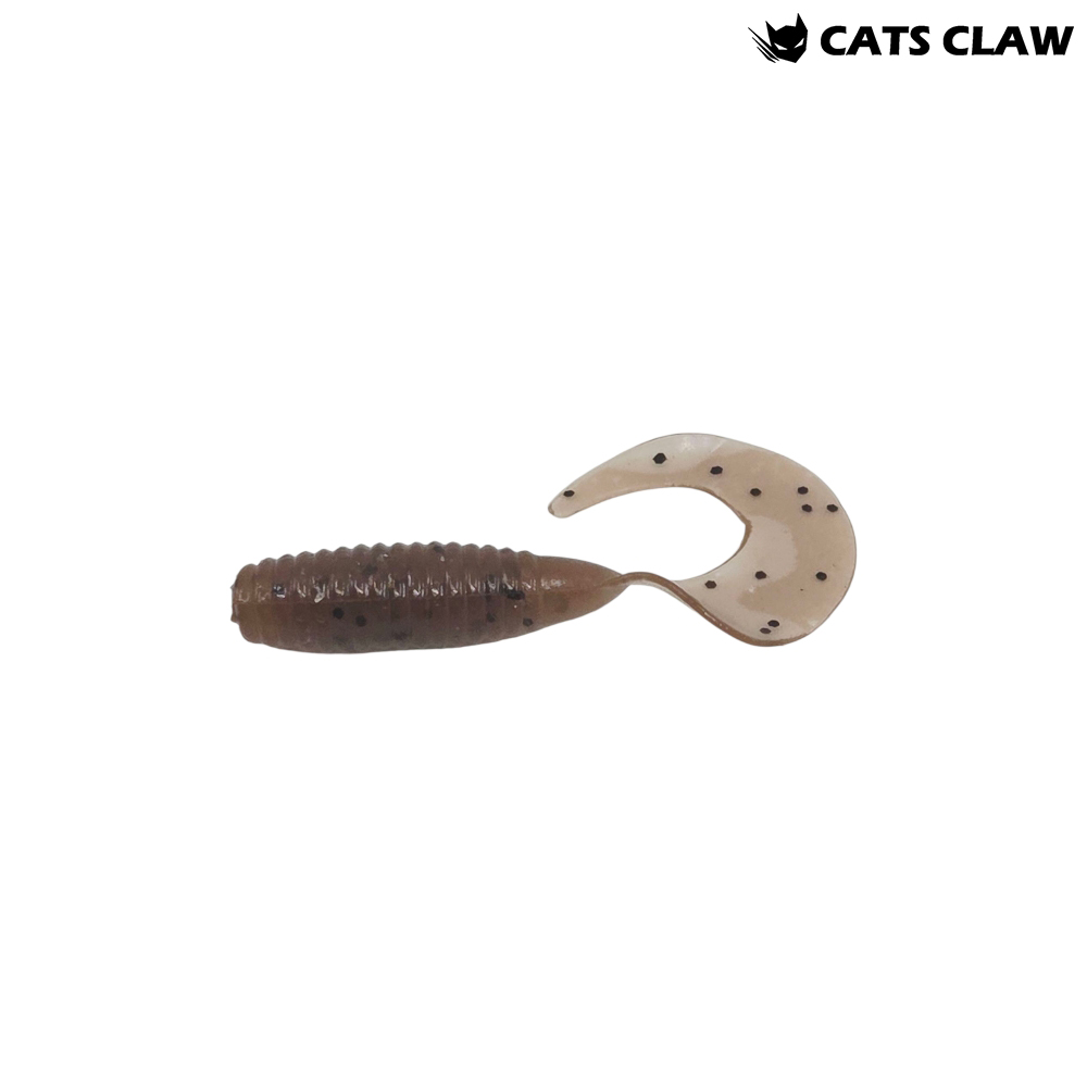 캣츠크로우 씨그럽 우럭웜 광어캐스팅 배스웜 017 브라운 블랙, 5cm(2인치) - 메인 이미지