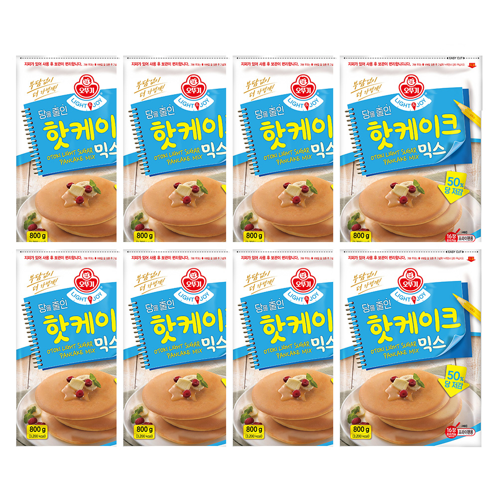 오뚜기 LightJoy 당을줄인 핫케이크믹스 800g, 8개 - 상품 이미지