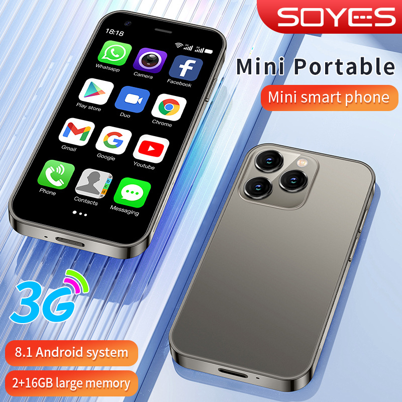 초미니 휴대폰 아이폰 xs16 소형 SOYES 스마트폰 4G 세컨폰 2G+16G 블랙 - 상세 이미지 3