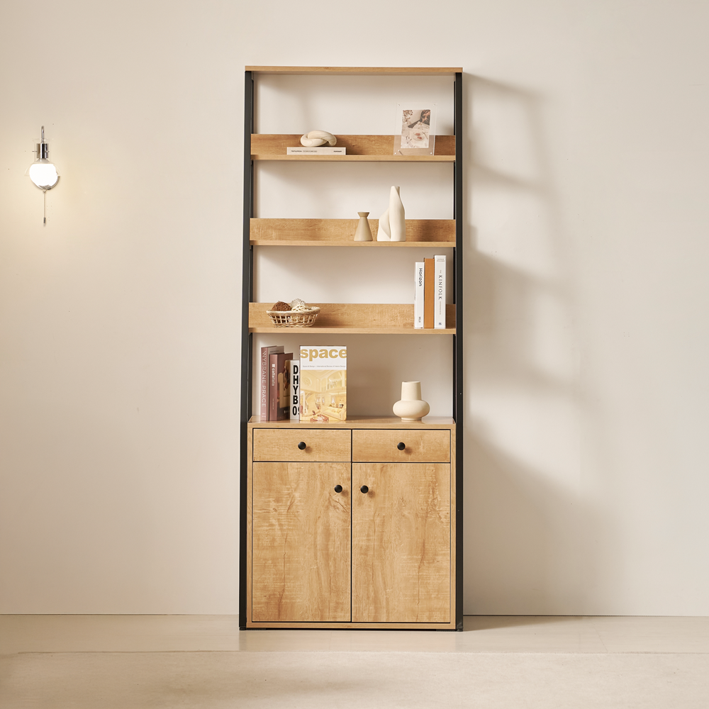 듀오모 거실 전면책장 모듈 가벽 키큰 철제 틈새 높은 800