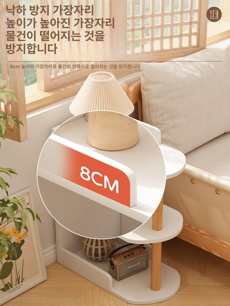 반달 라운드 선반 반원 다용도 틈새 철제 벽선반 코너 콘솔 두꺼운 판재 3층 A 조립 - 상세 이미지 3