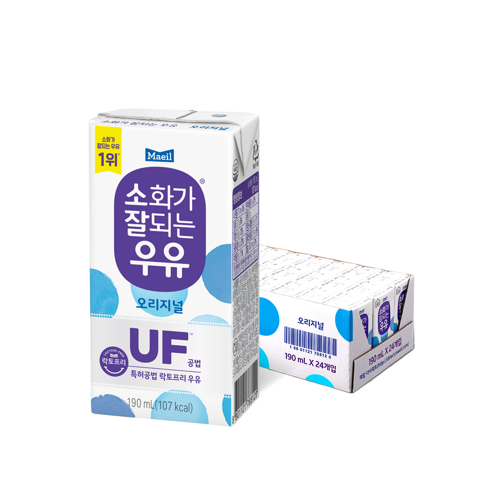 매일유업 소화가 잘되는 우유(락토프리) 멸균 오리지널 190ml 24팩 - 상세 이미지 2