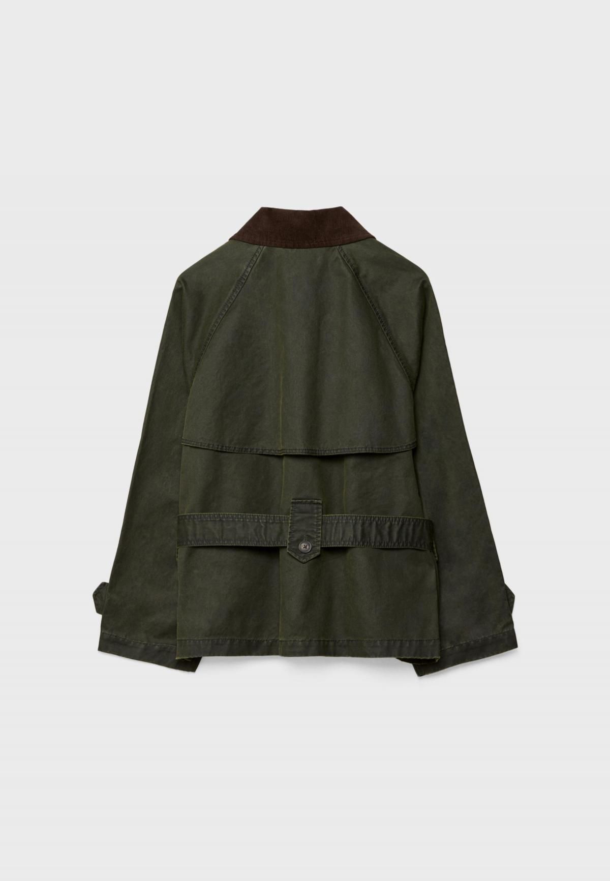 스트라디바리우스 테크니컬 왁스드 벨트 숏 트렌치코트 5785/583 KHAKI - 상세 이미지 3