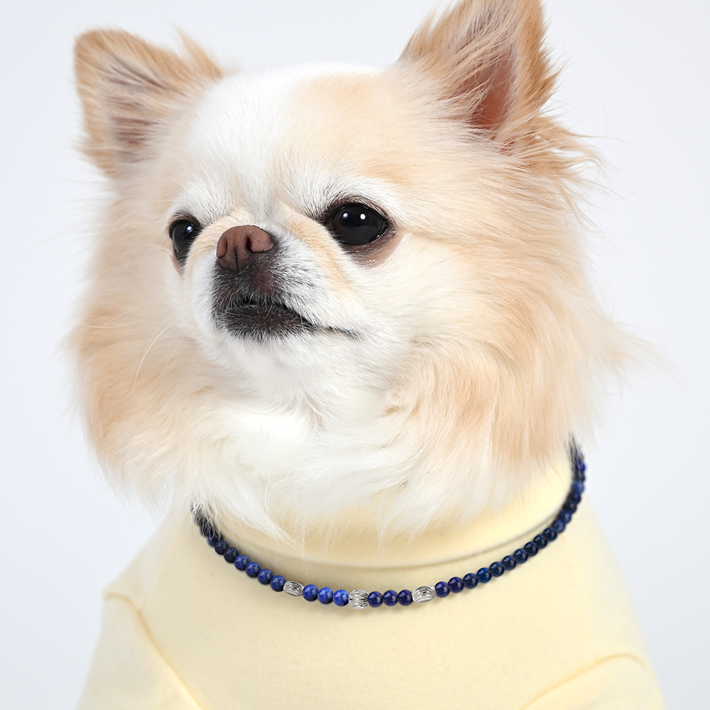델릭서 강아지목걸이 천연석 원석 인식표 고양이 목걸이 써지컬 네임택 이름표 반려견 반려묘 - 상세 이미지 5