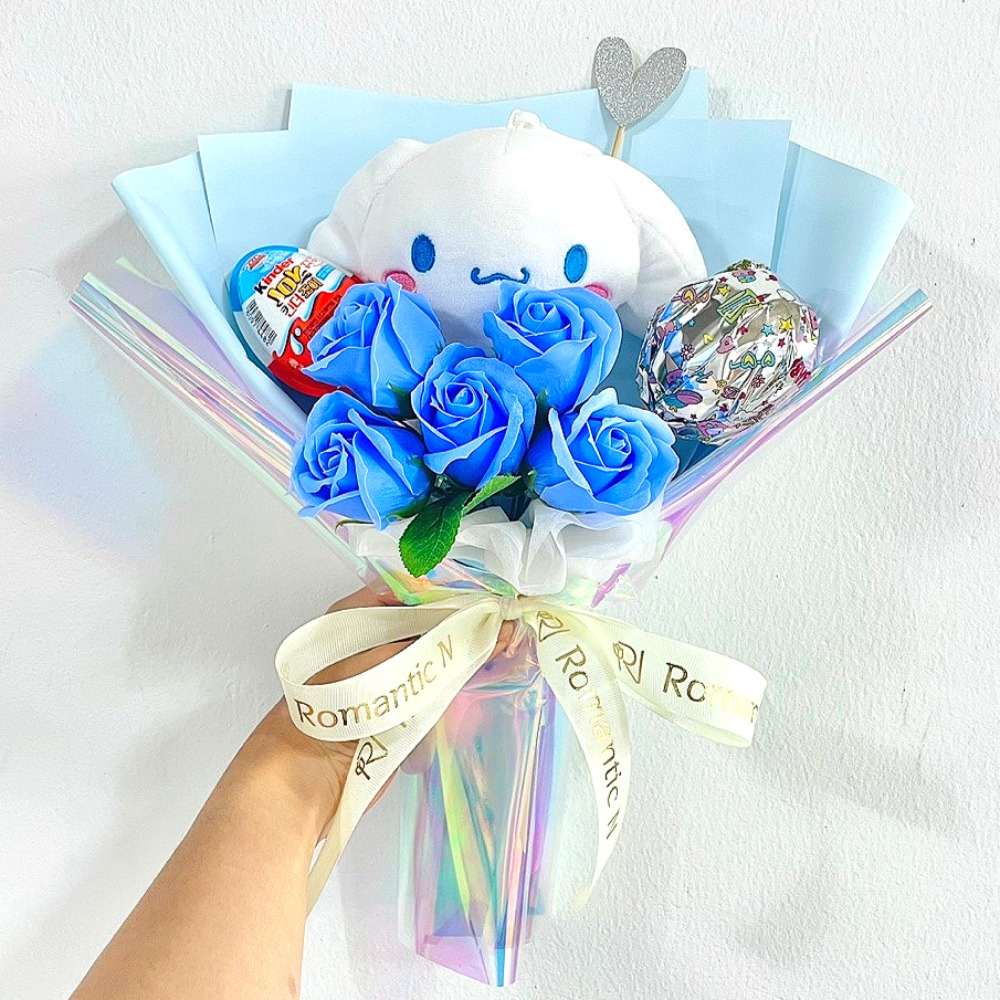 인형꽃다발 쿠로미 시나모롤 티니핑 산리오 졸업 어린이선물 캡슐토이 킨더조이 오로라포장