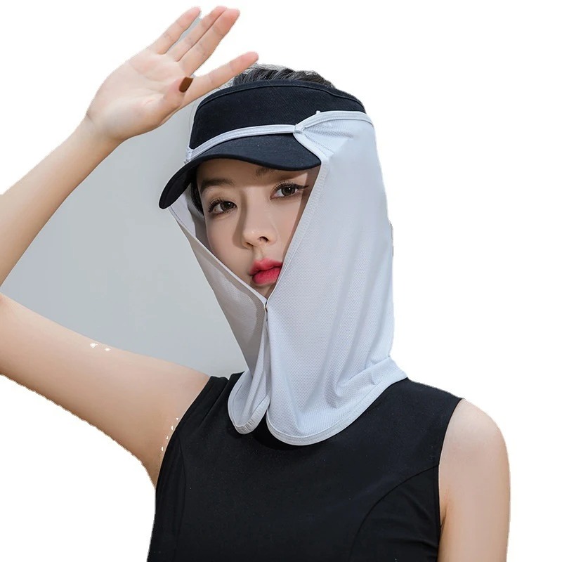 모자 캡 선가드 햇빛가리개 얼굴가리개 탈부착 뒷목 선쉐이드 골프 등산 - 상세 이미지 4