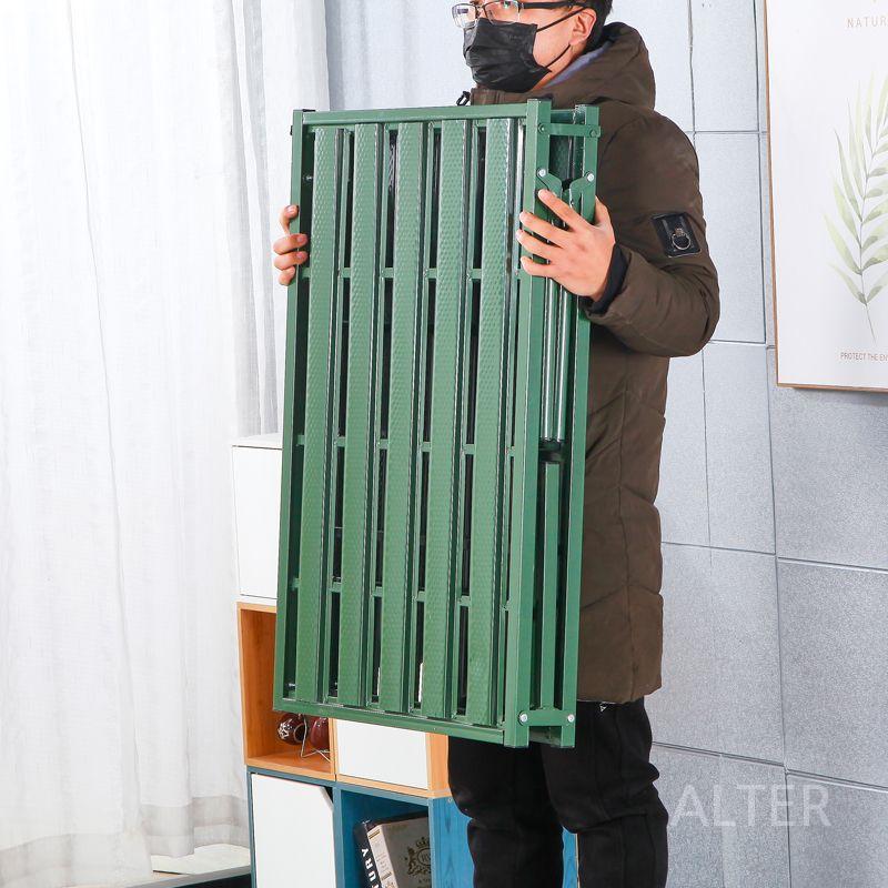 실내 실외 야외 접이식 침대 간이 경량 야전 캠핑 평상 침상 철제 침대 180x60x38cm - 상세 이미지 4