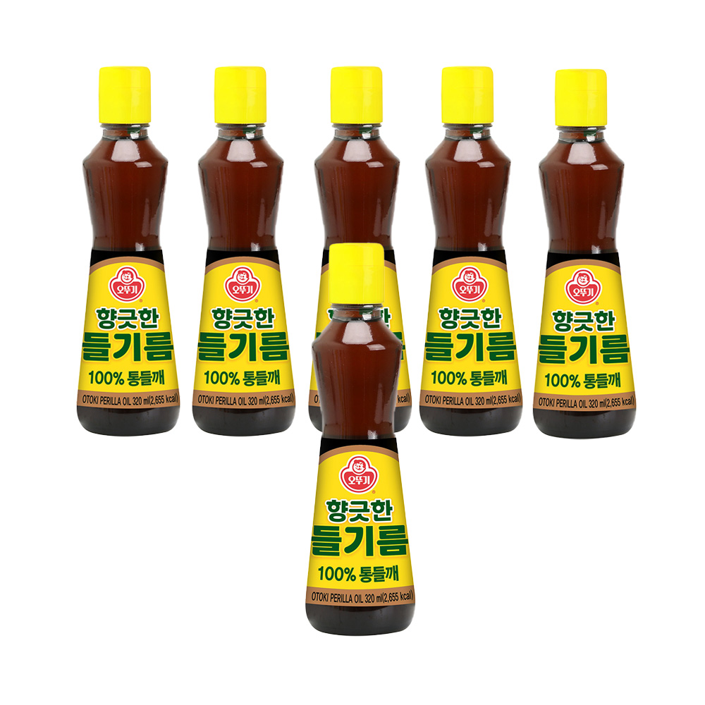 오뚜기 향긋한 들기름 320ml, 6개
