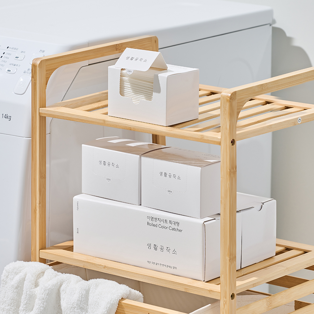 1+1 생활공작소 이염방지시트 흰옷 얼룩제거제 이염시트 60매 제품 이미지