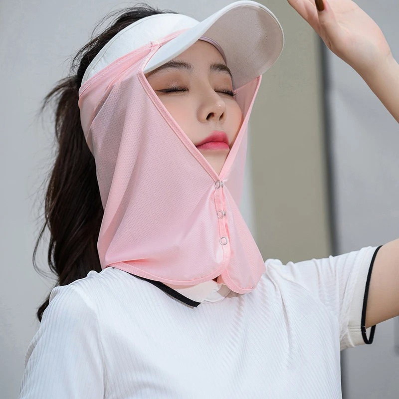 모자 캡 선가드 햇빛가리개 얼굴가리개 탈부착 뒷목 선쉐이드 골프 등산 - 상세 이미지 2