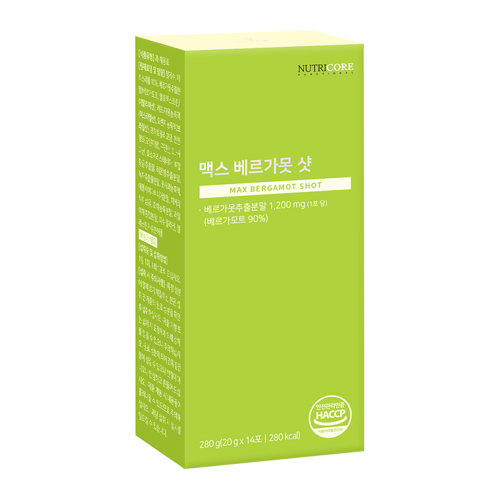 뉴트리코어 맥스 베르가못 샷 액상 폴리페놀 1박스 - 상품 이미지