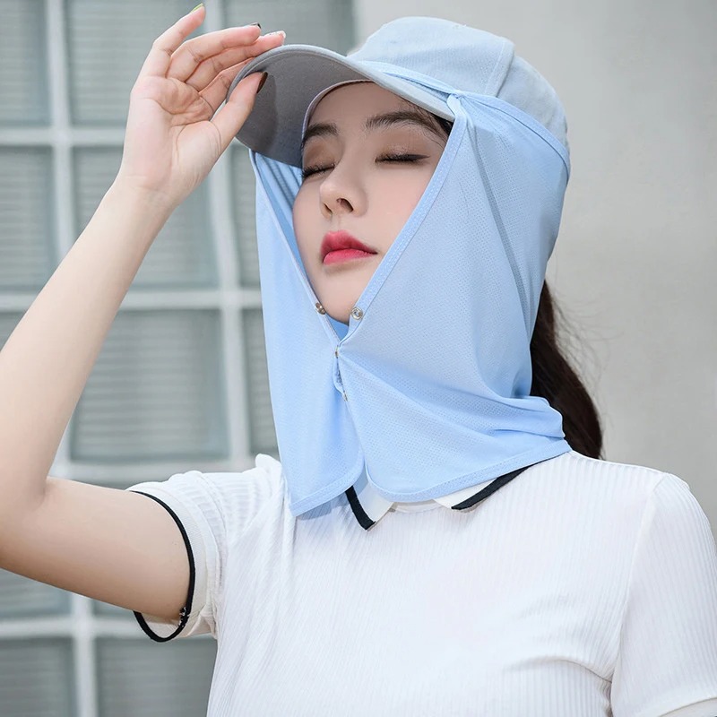 모자 캡 선가드 햇빛가리개 얼굴가리개 탈부착 뒷목 선쉐이드 골프 등산 - 상세 이미지 3