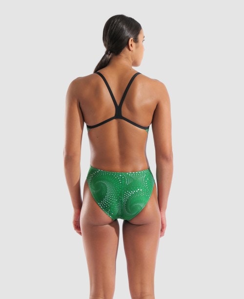 Arena Fireflow Challenge Back One Piece Black/Team Green, 24 - 상세 이미지 3