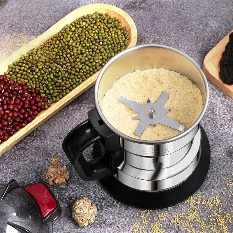 표고 버섯 분쇄기 멸치 슬라이서 고출력 자르는 초미세 500ml 316스테인리스스틸 A - 상품 이미지