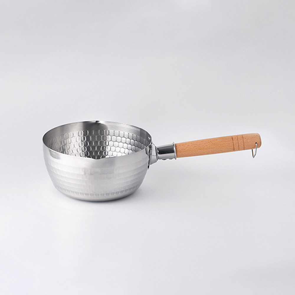 이유식냄비 스텐 원목손잡이 눈금 인덕션 라면 편수냄비 18cm