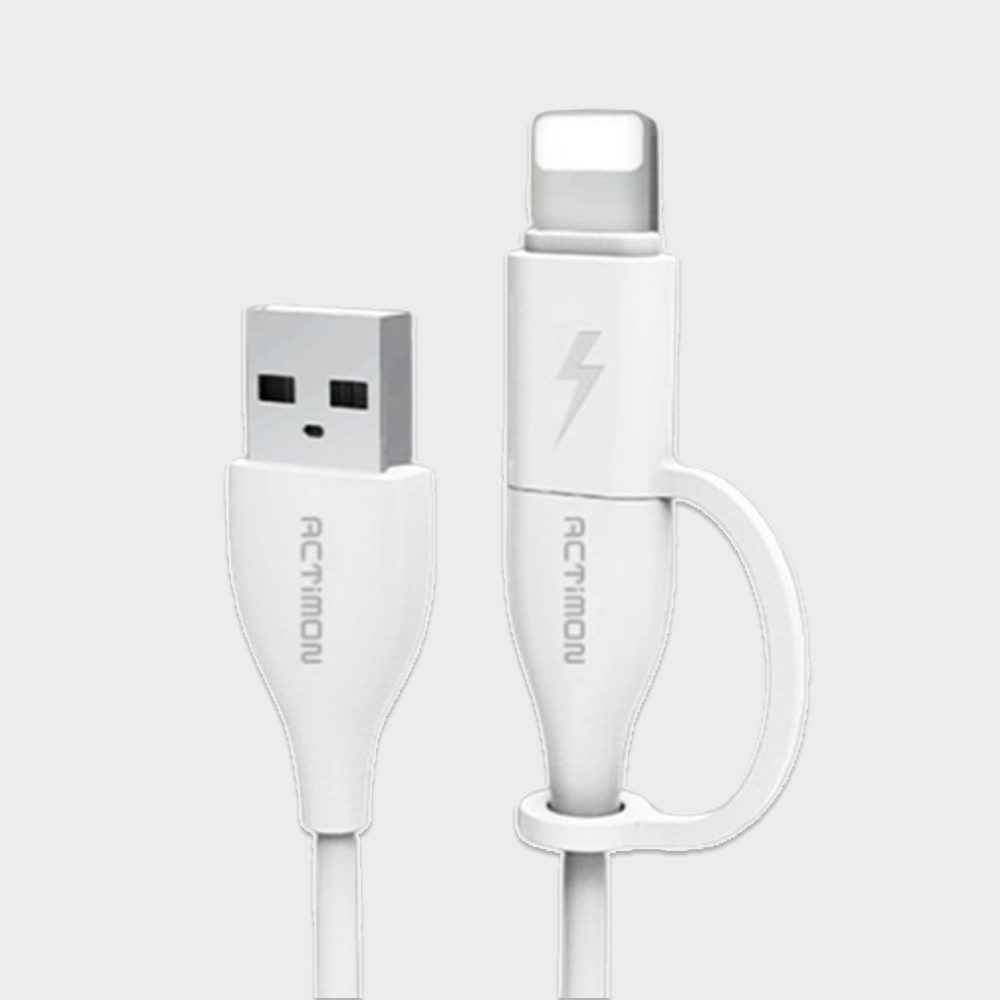 2in1 5핀 아이폰 아이패드 8핀 멀티 USB 고속 충전기 케이블 1.2m - 메인 이미지
