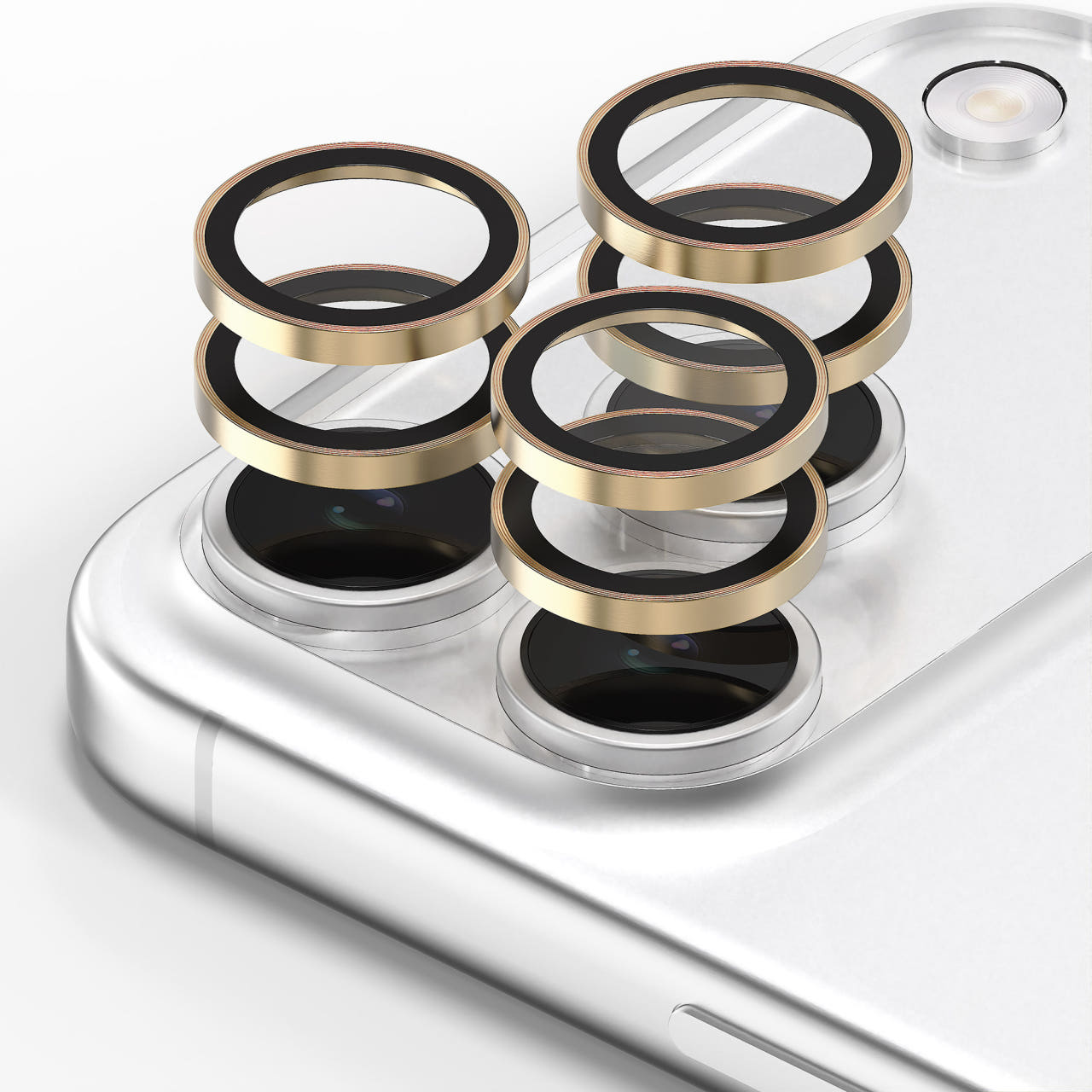 아이폰 17 프로 맥스 에어 카메라 메탈 링 보호 필름 강화유리 2매 골드