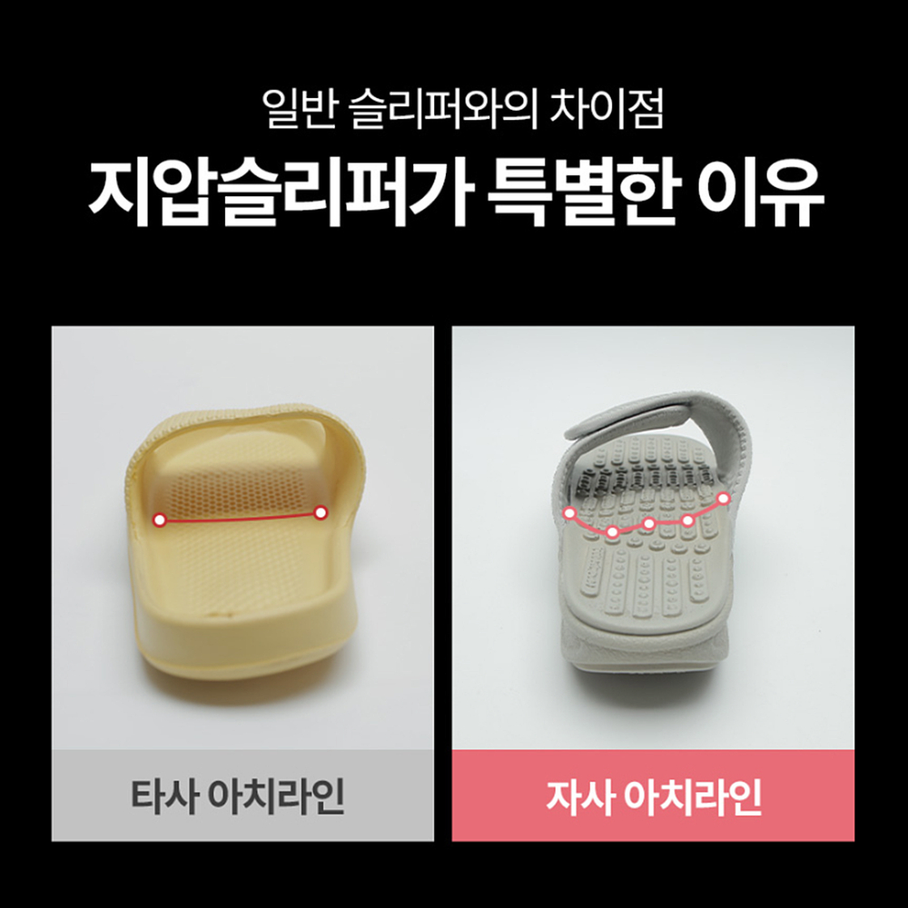 발아치슬리퍼 아치형 지압 평발 요족 슬리퍼 - 상세 이미지 3