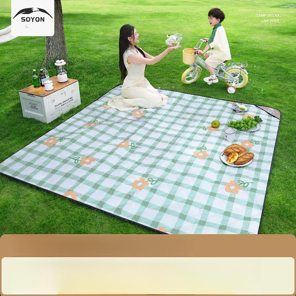 방수 매트 캠핑 텐트 바닥 잔디 휴대용 야외 돗자리 초음파 초두께 열대 녹색 두께약8mm 3mx2m