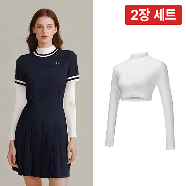 2장1세트/JXR 발란스 스킨 크롭티 여성 이너웨어 - 상품 이미지