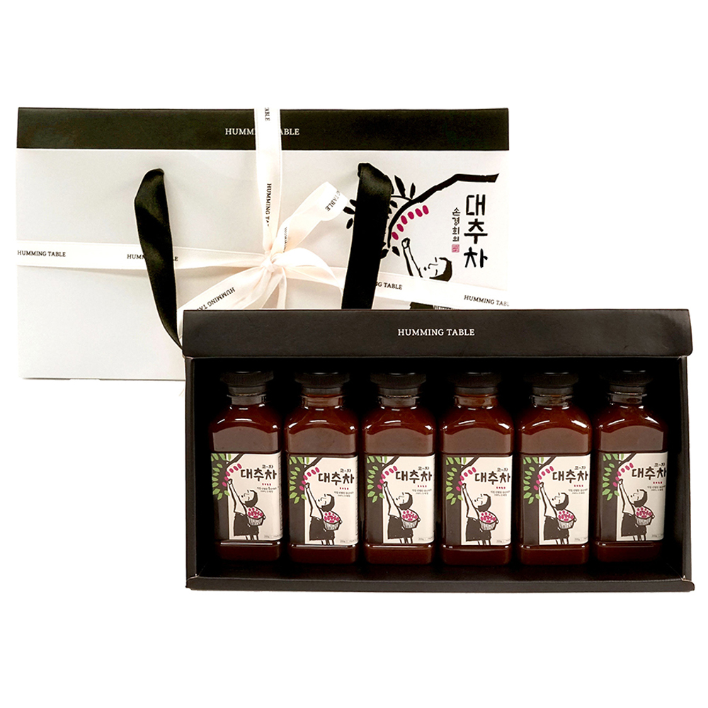 허밍테이블 대추차 선물세트 설탕무첨가 200ml 6병 - 상품 이미지