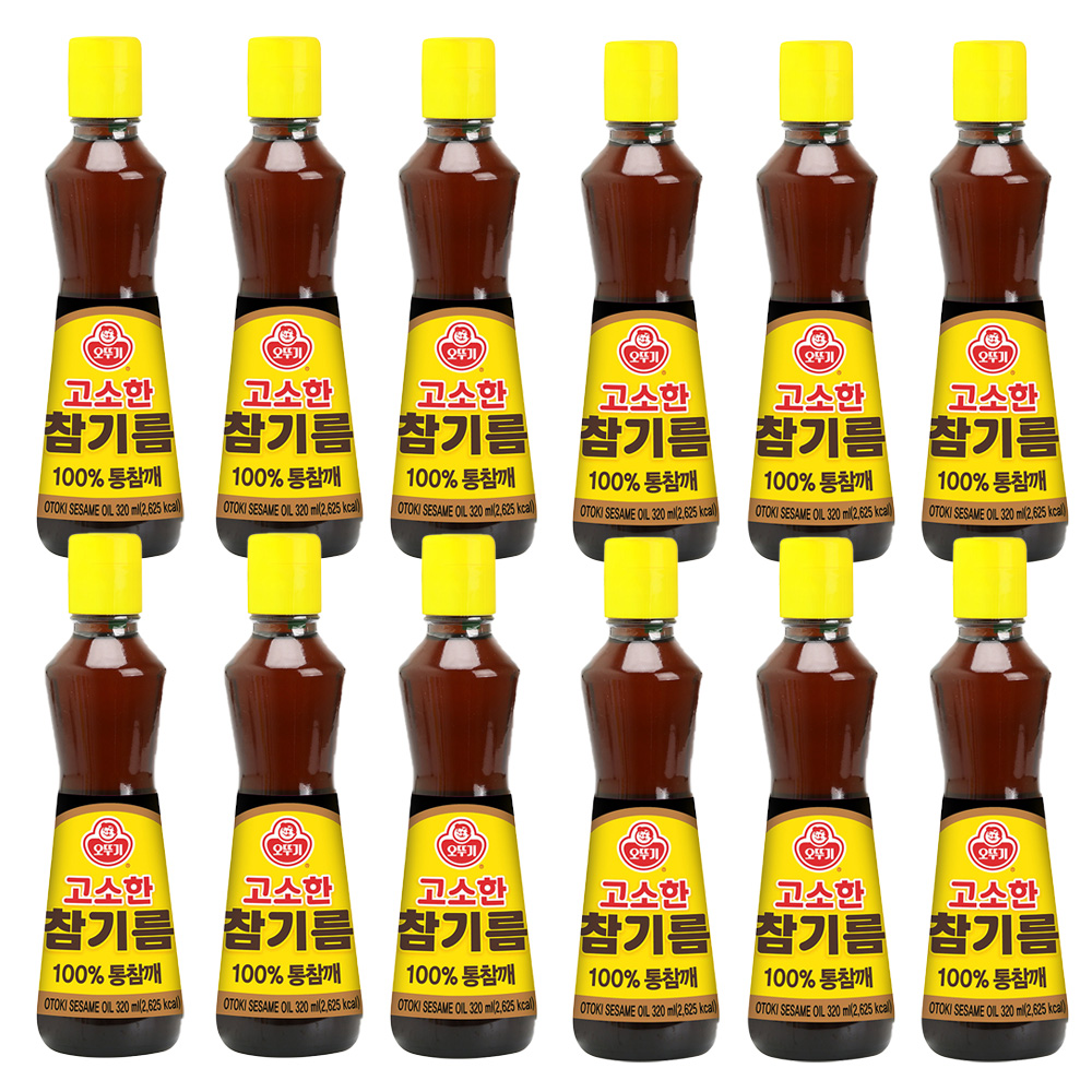 오뚜기 고소한 참기름 병 320ml, 12개