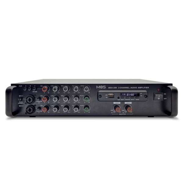 MOS MSA-200 포터블앰프 매장 강의실 식당 카페 USB SD AUX 120Wx2채널 - 상세 이미지 2