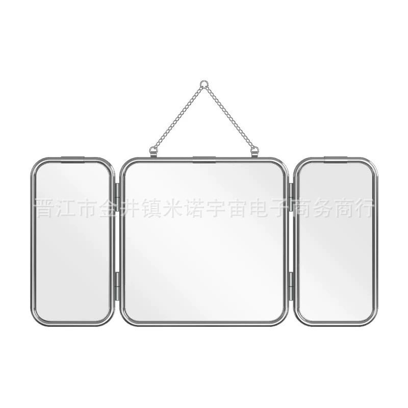 미니멀리즘 삼중 거울 스틸 삼면경 스테인레스 빈티지 실버 20x30cm - 상세 이미지 5