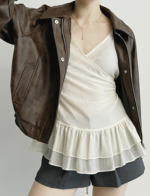 커런트 레더 자켓 [2color]