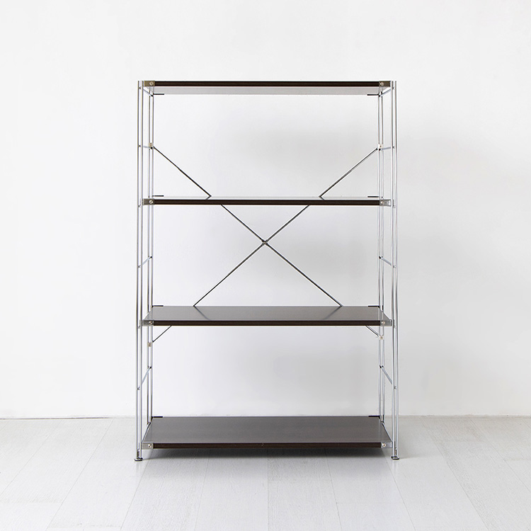 CHAKOC 선반 850 넓은 850x420x1200mm, 4단, 내추럴 0099.3614