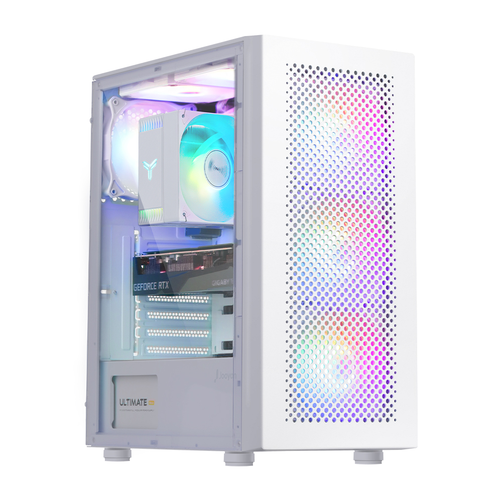 주연테크 카운터 D475F46P 화이트 라이젠5 7500F RTX4060 게이밍 데스크탑 PC Win11 Pro 상품 이미지
