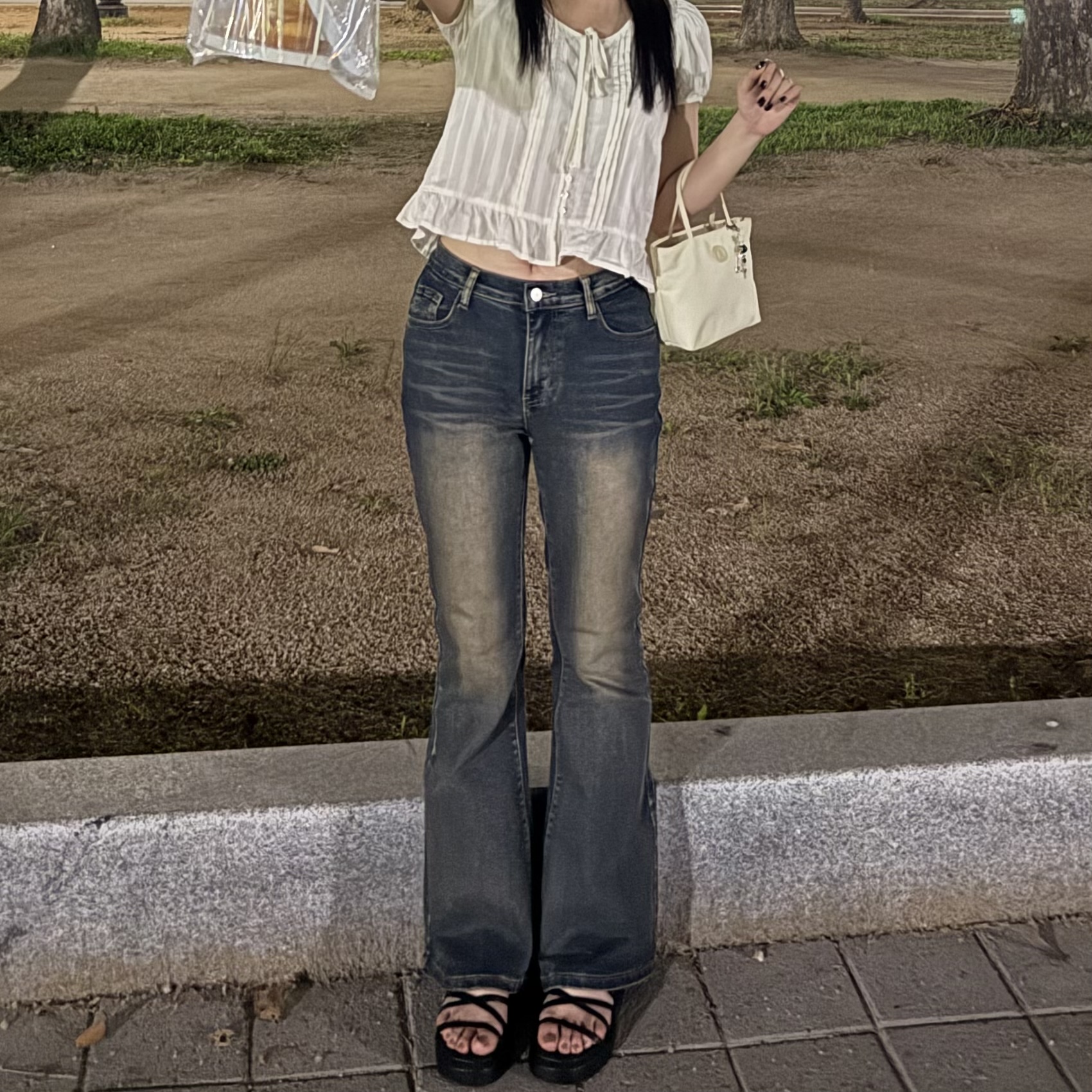 지뉴 뒤태여신 골반뽕 부츠컷 데님 청바지 | 여성용 롱 히든밴딩 나팔 연청 중청 와이드 키작녀